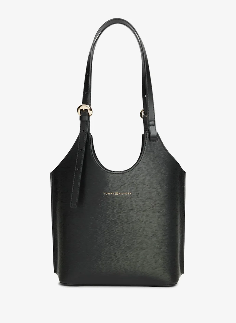 TOMMY HILFIGER Modern Metallic Logo Tote Bag